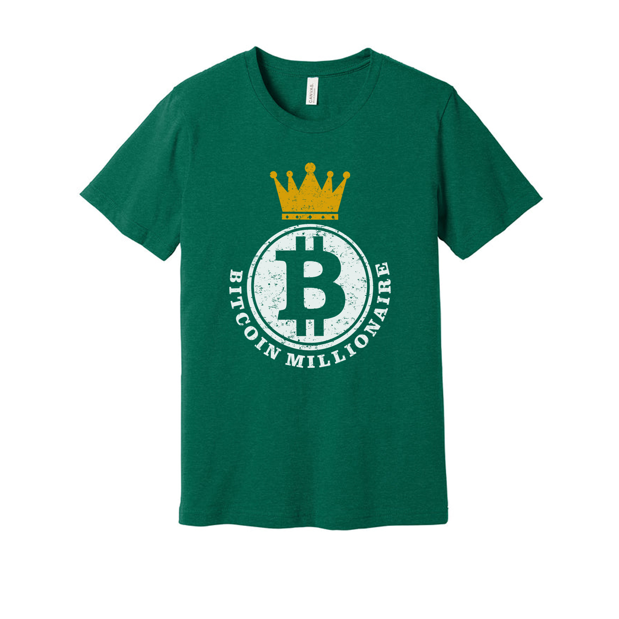 Bitcoin Crown Logo Graphic T Shirt For Crypto Enthusiasts Unisex Tee With Vintage Finish