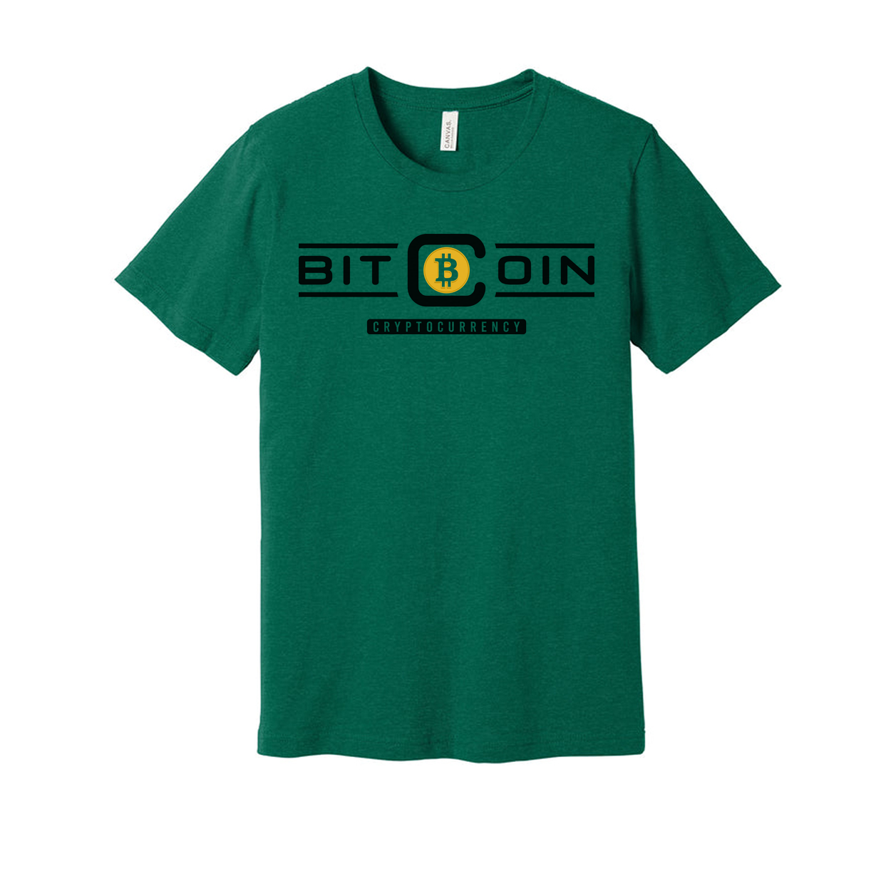 Bitcoin Cryptocurrency Logo Graphic T Shirt for Unisex Wearers Featuring Bold Blockchain Icon