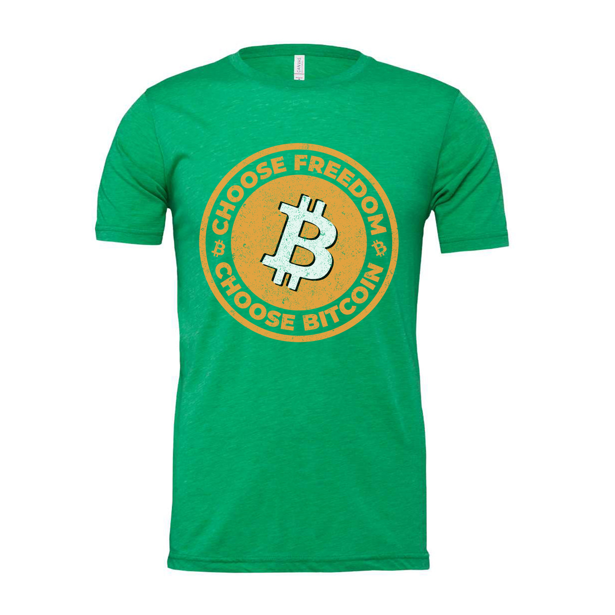 Bitcoin Logo Graphic T Shirt Featuring Choose Freedom Design For Cryptocurrency Enthusiasts