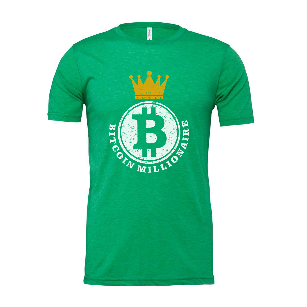 Bitcoin Crown Logo Graphic T Shirt For Crypto Enthusiasts Unisex Tee With Vintage Finish