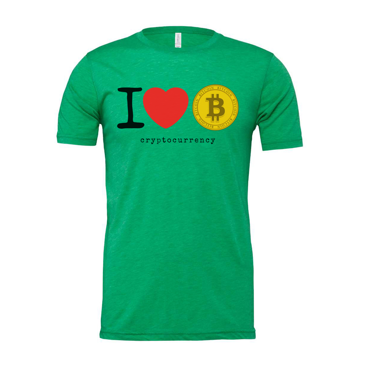 Unisex Cryptocurrency T Shirt With Bitcoin Emblem And I Love Bitcoin Design For Fans