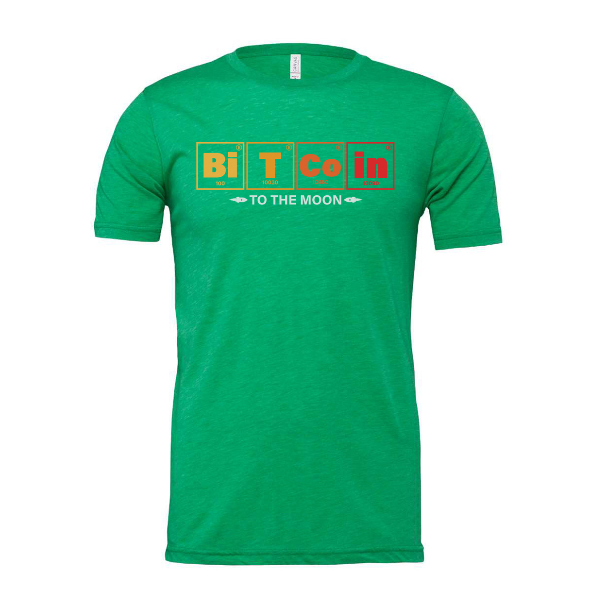 Crypto Unisex T-Shirt With Periodic Table Style Bitcoin Elements Design For Cryptocurrency Fans