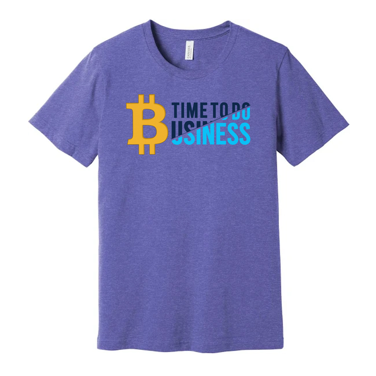 Unisex Bitcoin Logo Graphic T Shirt With Time To Do Business Print For Crypto Enthusiasts