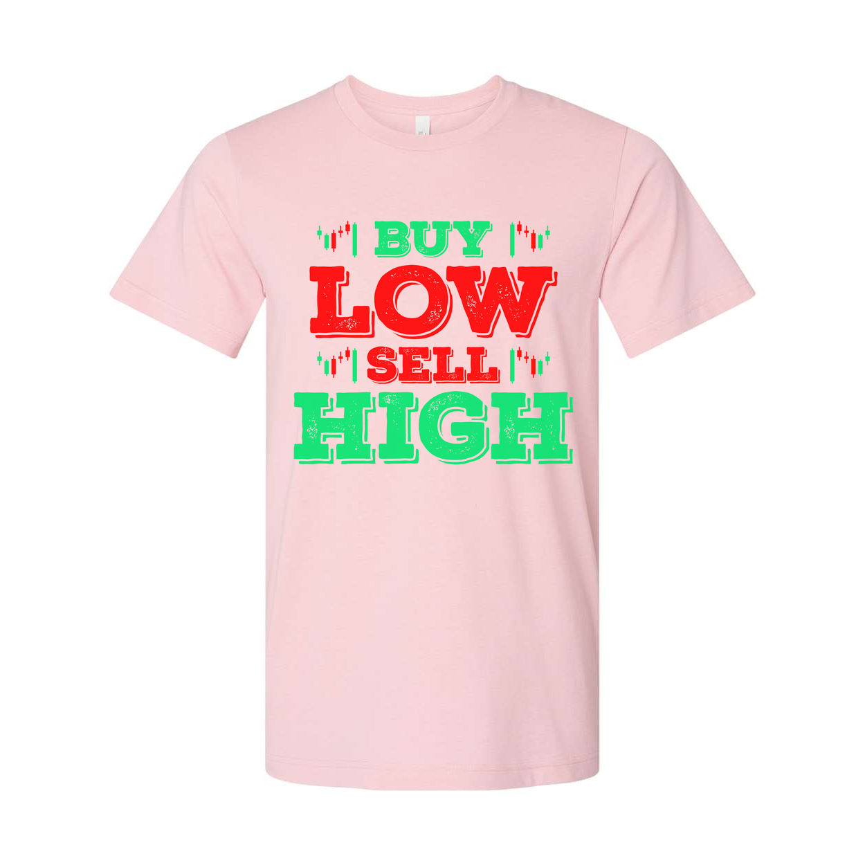 Crypto Trading Unisex T Shirt Graphic I Buy Low Sell High Stock Market Theme Tee