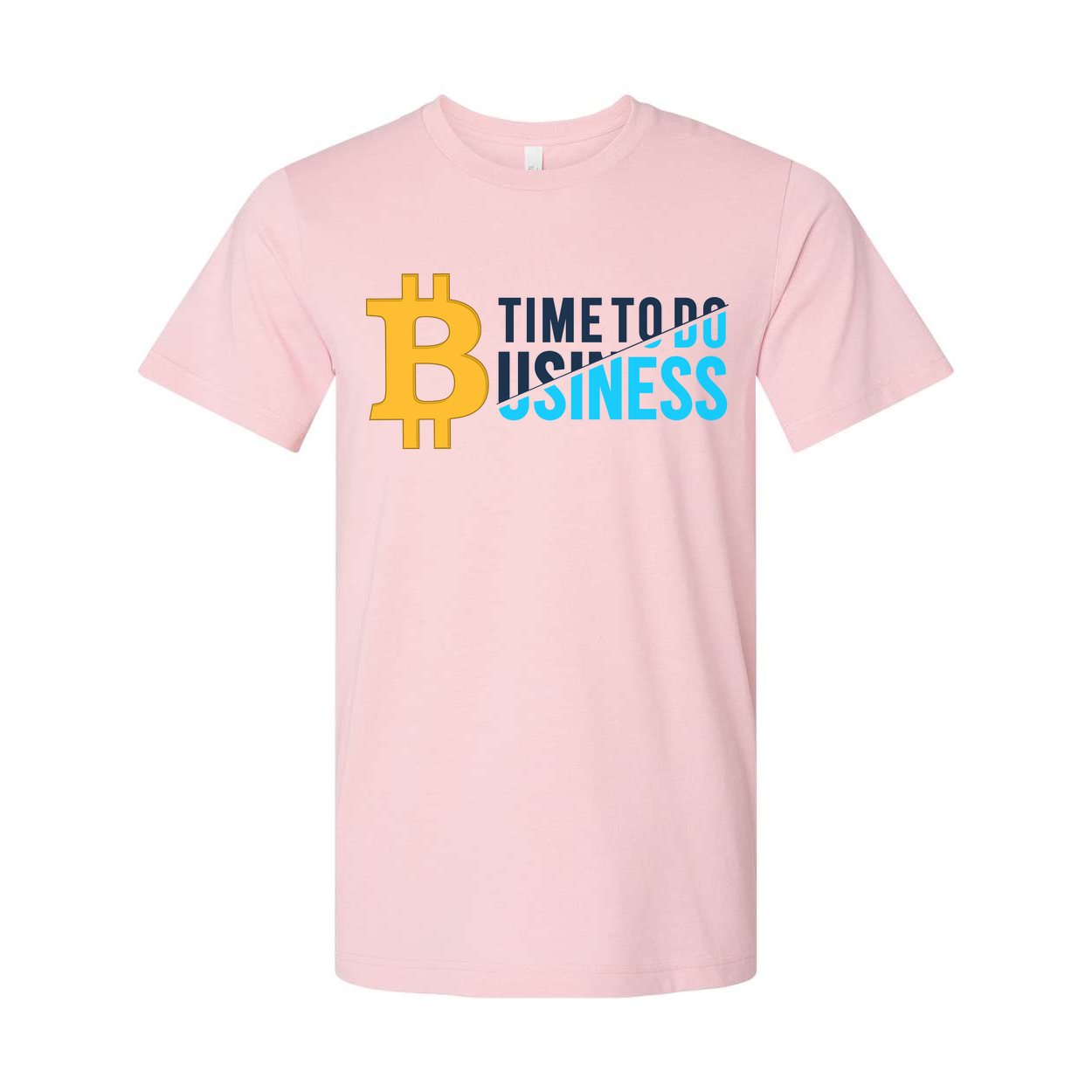 Unisex Bitcoin Logo Graphic T Shirt With Time To Do Business Print For Crypto Enthusiasts