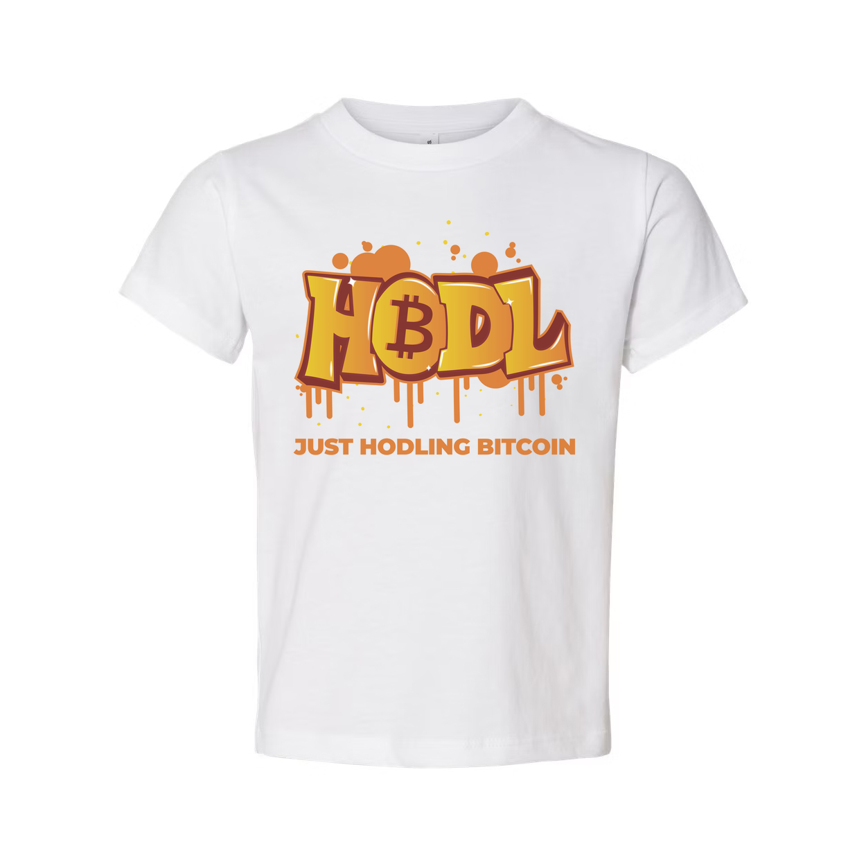 Hodling Bitcoin Graphic T Shirt Unisex Casual Crypto Apparel With Graffiti Style Logo