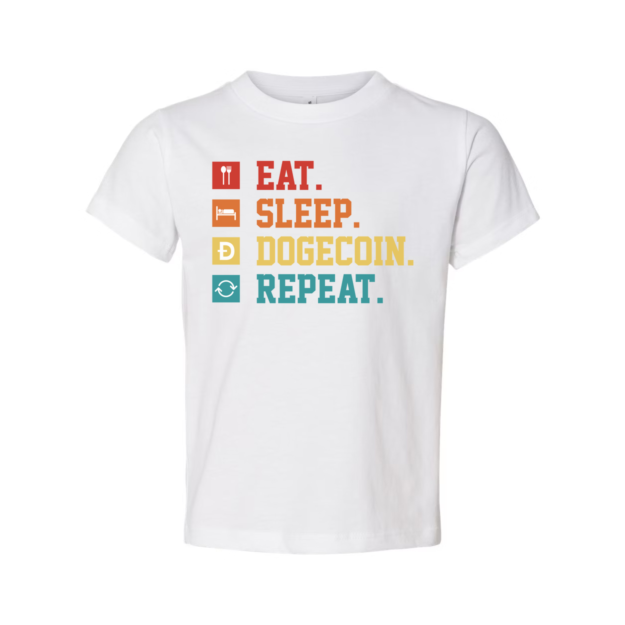Eat Sleep Dogecoin Repeat Cryptocurrency Theme Unisex T Shirt For Crypto Fans Graphic Design