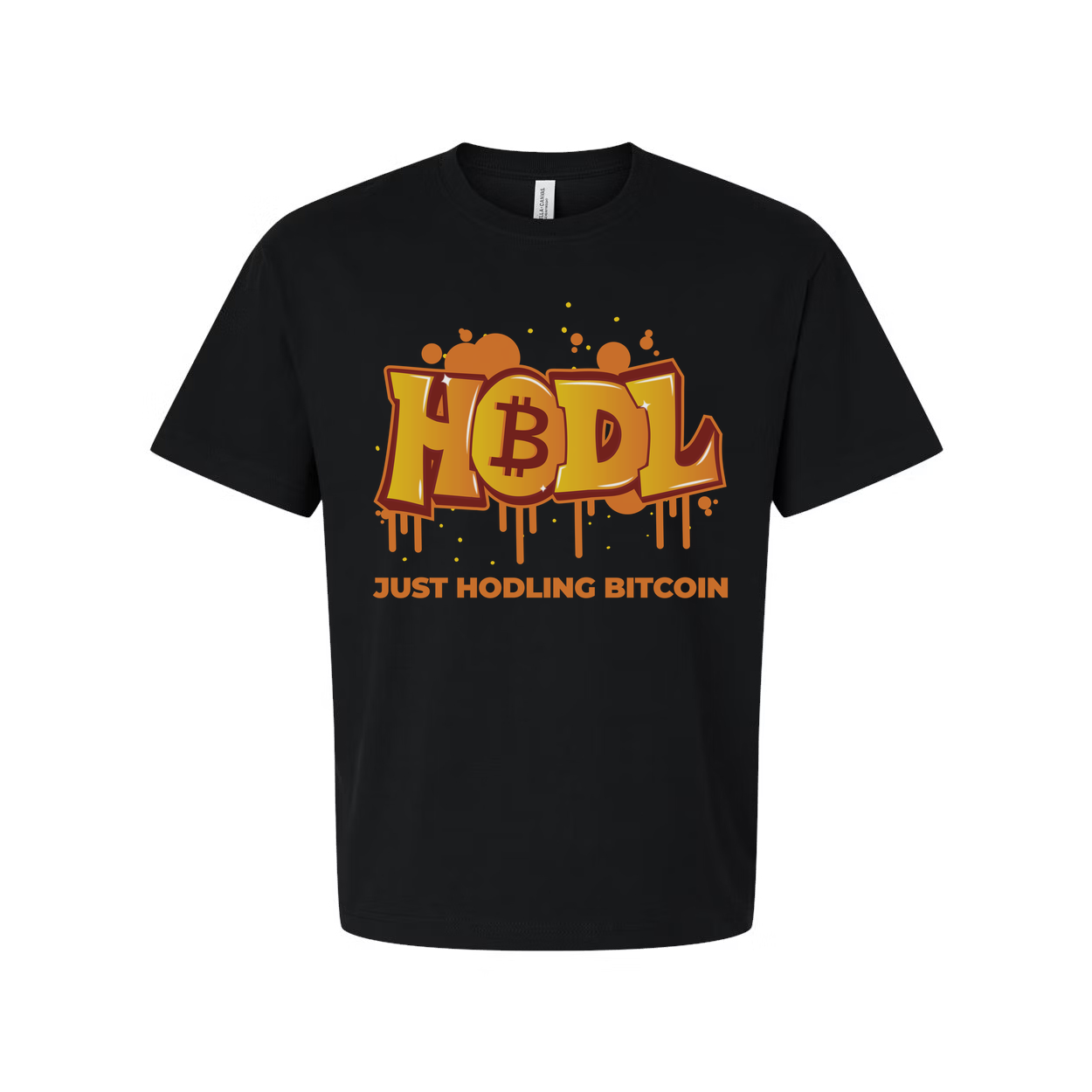 Hodling Bitcoin Graphic T Shirt Unisex Casual Crypto Apparel With Graffiti Style Logo