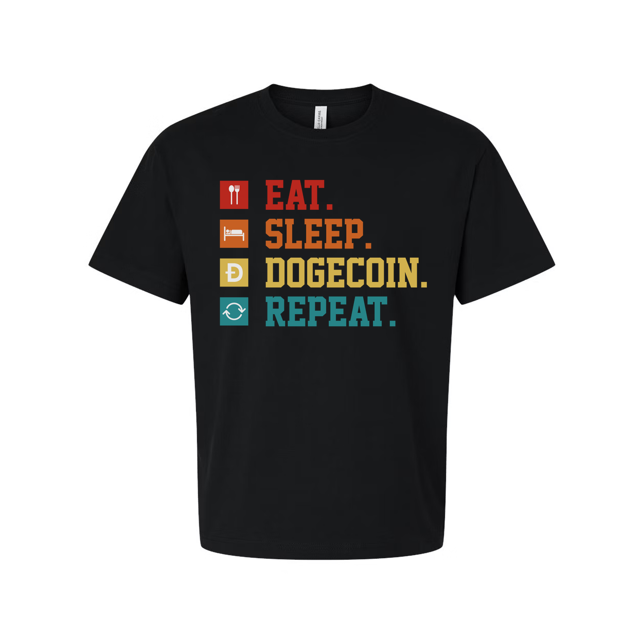 Eat Sleep Dogecoin Repeat Cryptocurrency Theme Unisex T Shirt For Crypto Fans Graphic Design