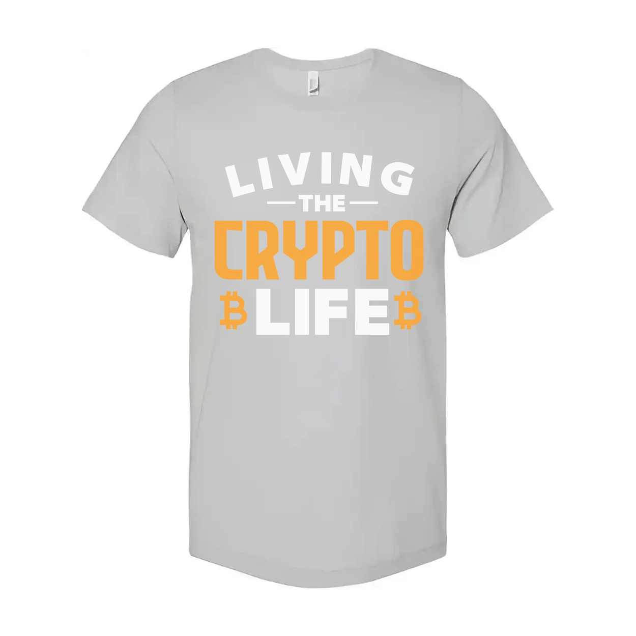 Unisex Crypto Life Graphic Tee Featuring Living The Crypto Life With Bitcoin Symbols