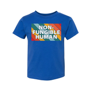 Non-Fungible Human Graphic Unisex T Shirt With Colorful Retro Stripe Pattern Artwork