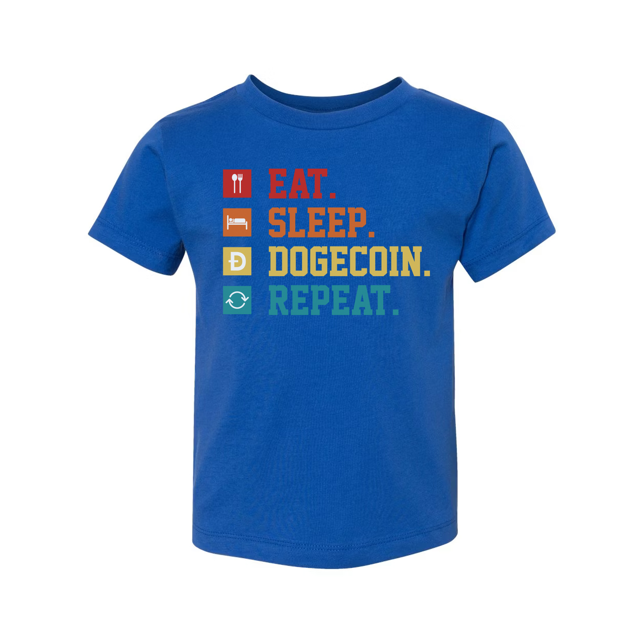Eat Sleep Dogecoin Repeat Cryptocurrency Theme Unisex T Shirt For Crypto Fans Graphic Design