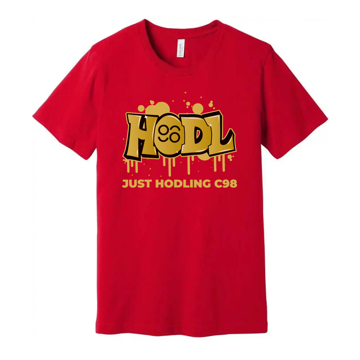 Hodl Graffiti Graphic T Shirt Unisex Casual Design Featuring Just Hodling C98 Crypto Theme