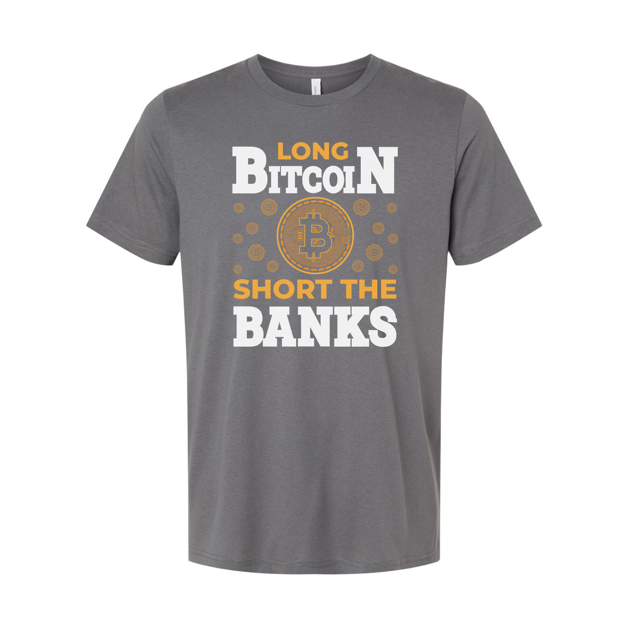 Unisex Crypto Bitcoin Graphic T Shirt Long Bitcoin Short The Banks