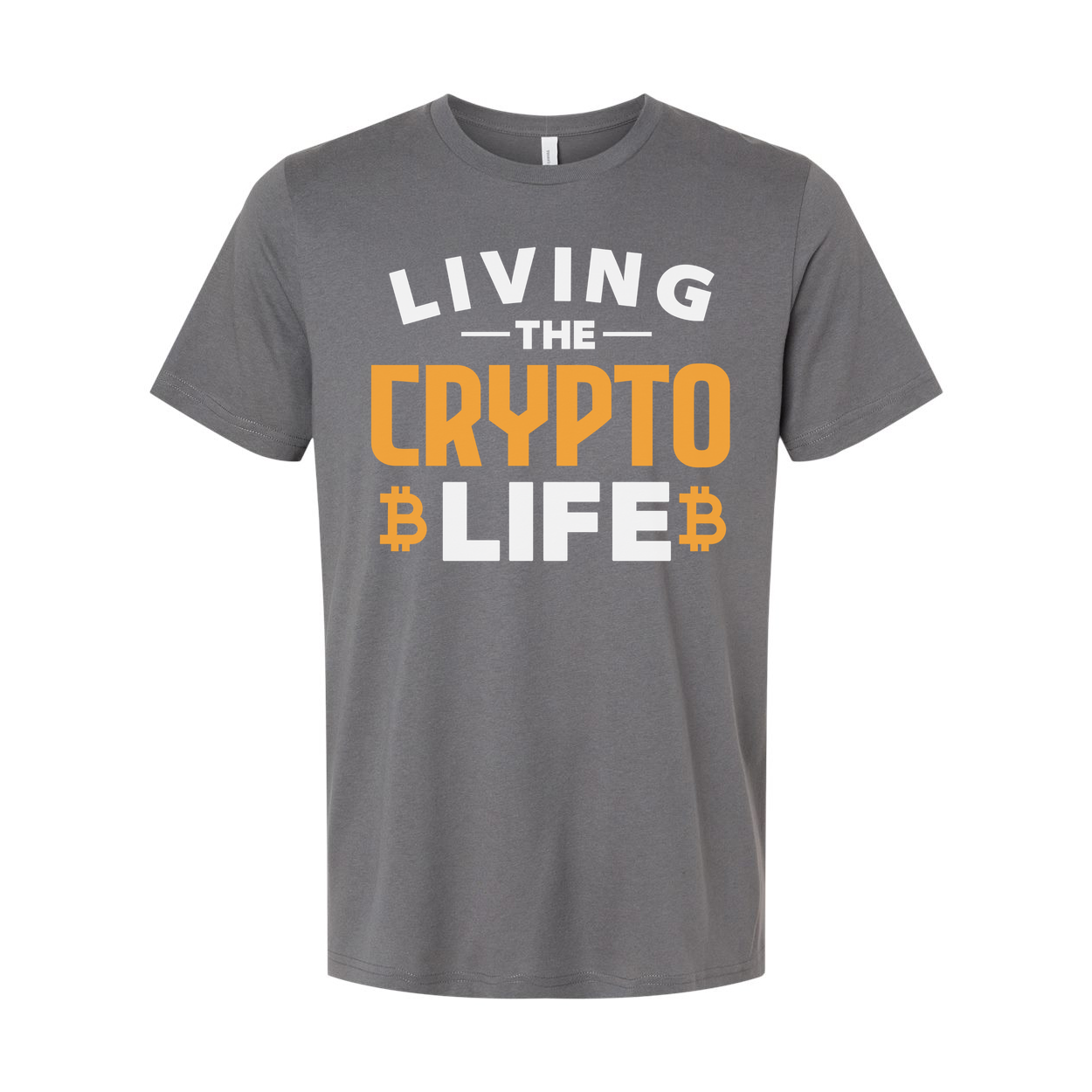 Unisex Crypto Life Graphic Tee Featuring Living The Crypto Life With Bitcoin Symbols