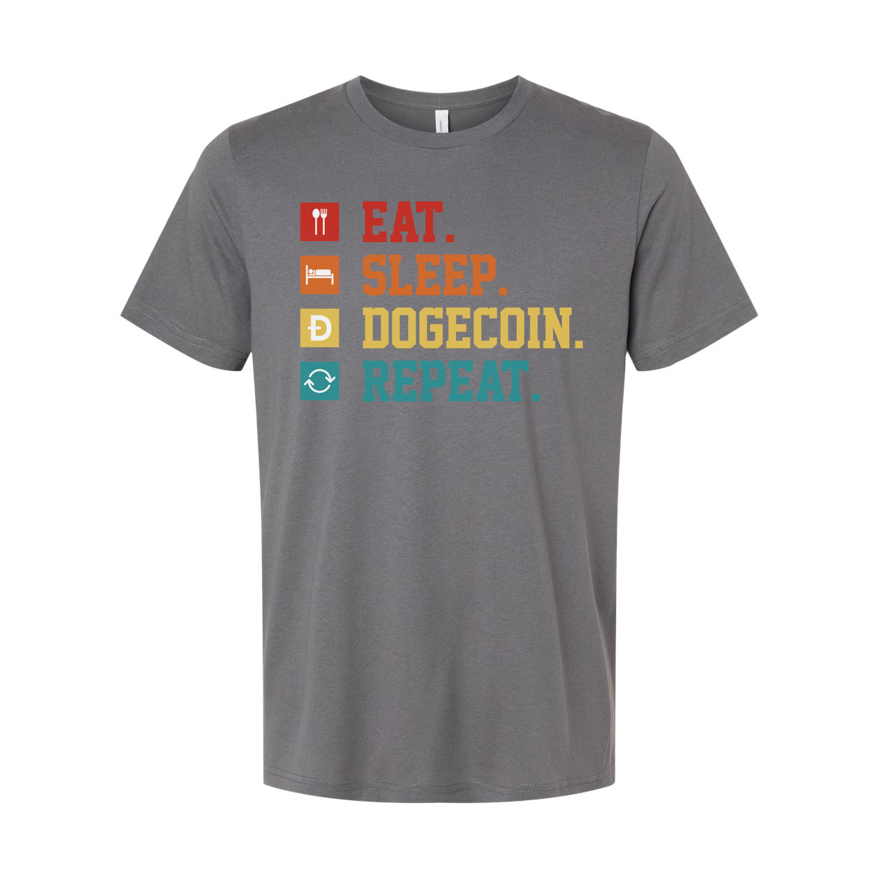 Eat Sleep Dogecoin Repeat Cryptocurrency Theme Unisex T Shirt For Crypto Fans Graphic Design