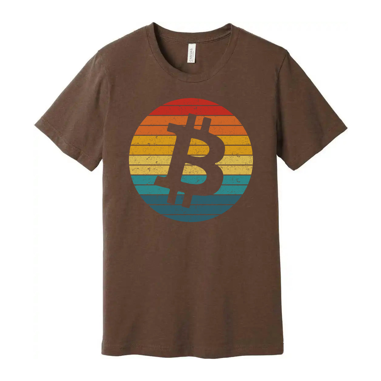 Bitcoin Logo Retro Circle Graphic T-Shirt