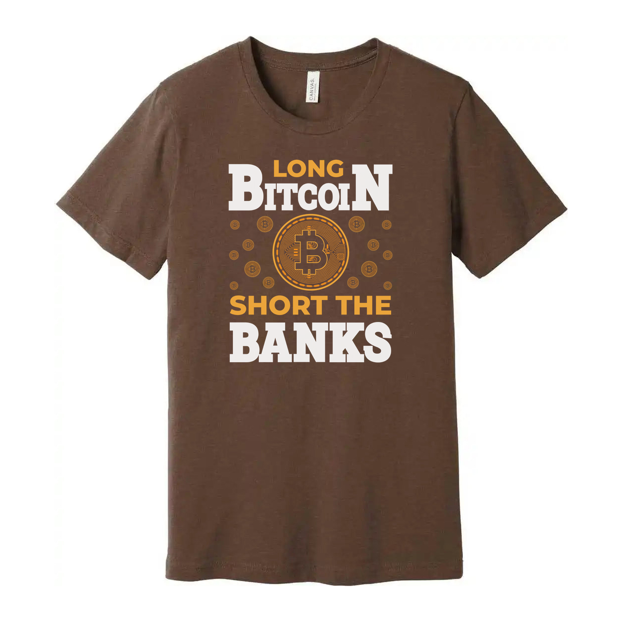 Unisex Crypto Bitcoin Graphic T Shirt Long Bitcoin Short The Banks