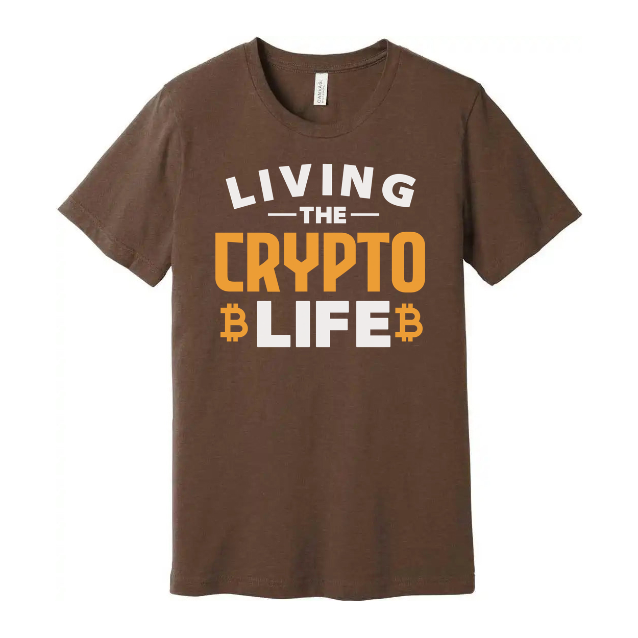 Unisex Crypto Life Graphic Tee Featuring Living The Crypto Life With Bitcoin Symbols