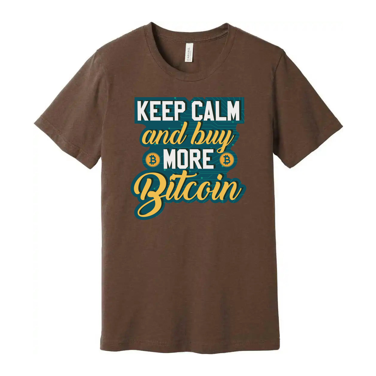 Keep Calm and Buy More Bitcoin Unisex Graphic Tee for Cryptocurrency Enthusiasts Worldwide