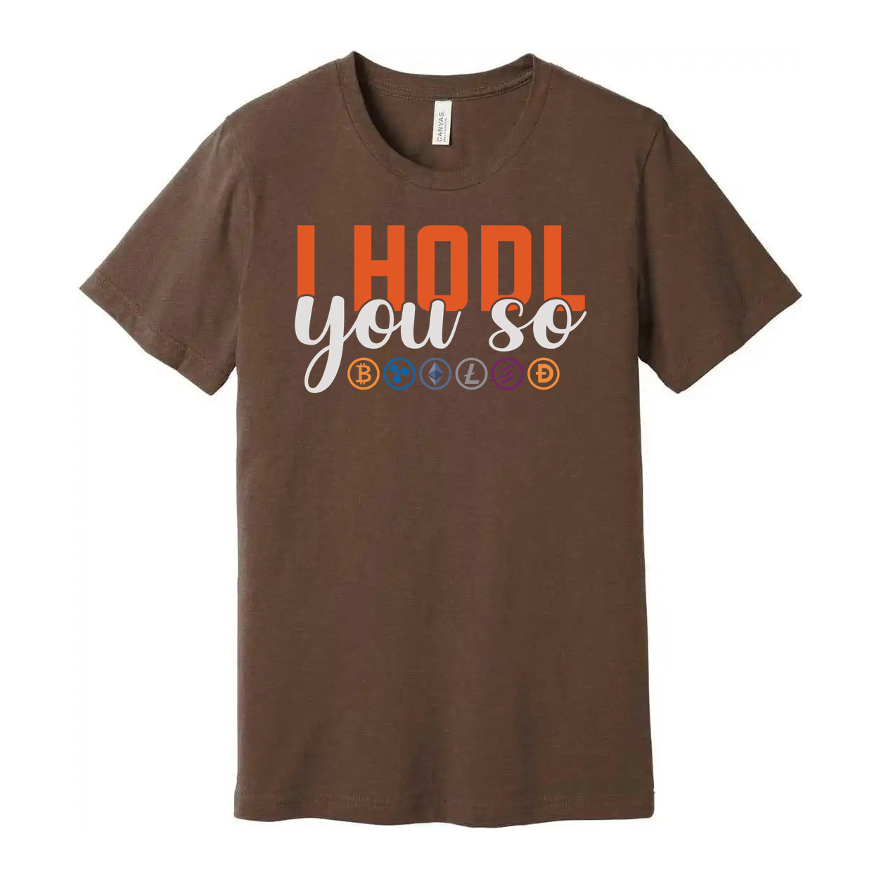 I Hodl You So Cryptocurrency Slogan Graphic Tee Unisex T Shirt With Crypto Icons
