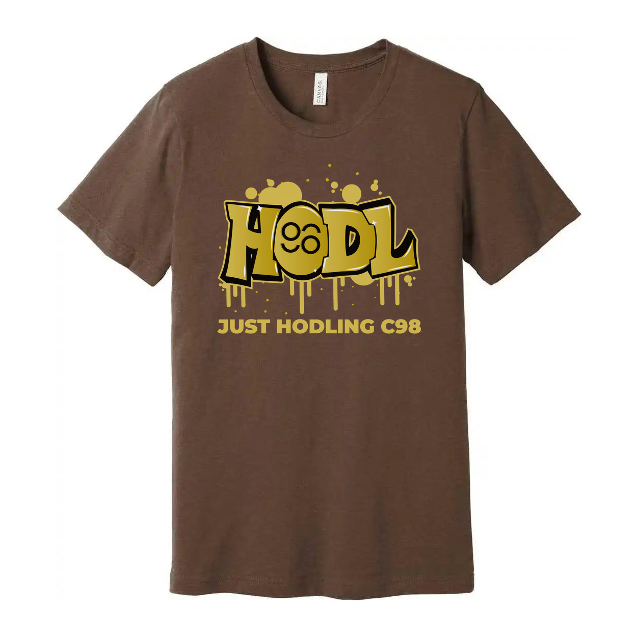 Hodl Graffiti Graphic T Shirt Unisex Casual Design Featuring Just Hodling C98 Crypto Theme