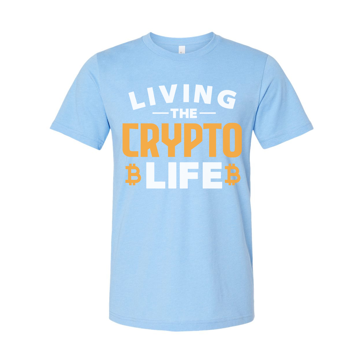 Unisex Crypto Life Graphic Tee Featuring Living The Crypto Life With Bitcoin Symbols