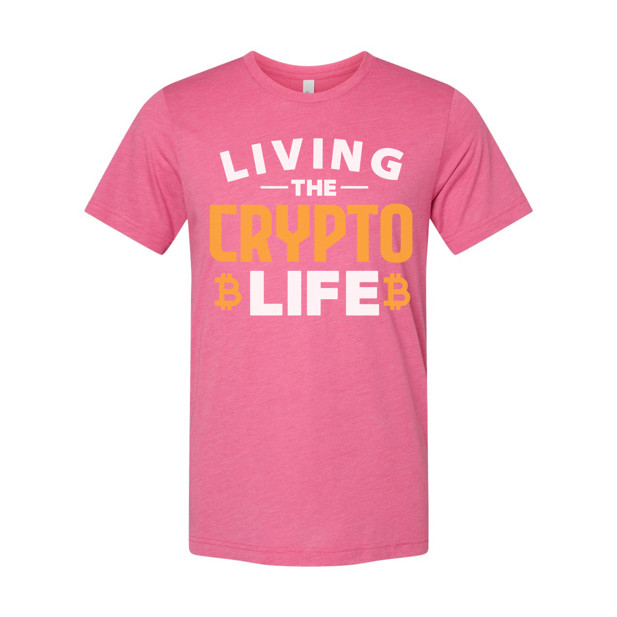 Unisex Crypto Life Graphic Tee Featuring Living The Crypto Life With Bitcoin Symbols