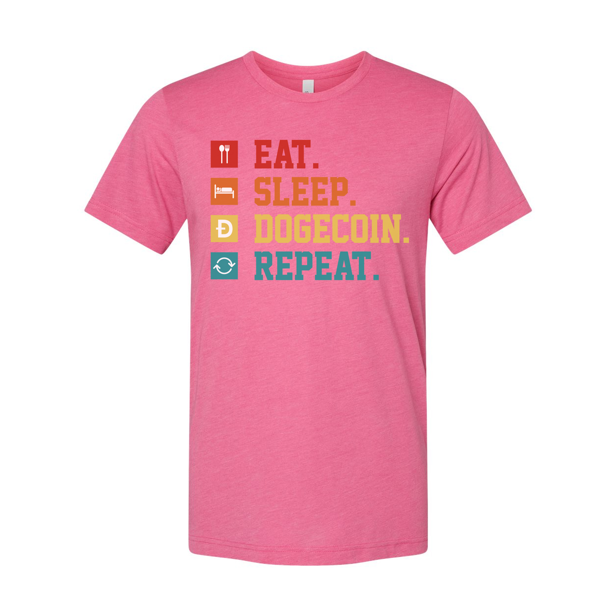 Eat Sleep Dogecoin Repeat Cryptocurrency Theme Unisex T Shirt For Crypto Fans Graphic Design