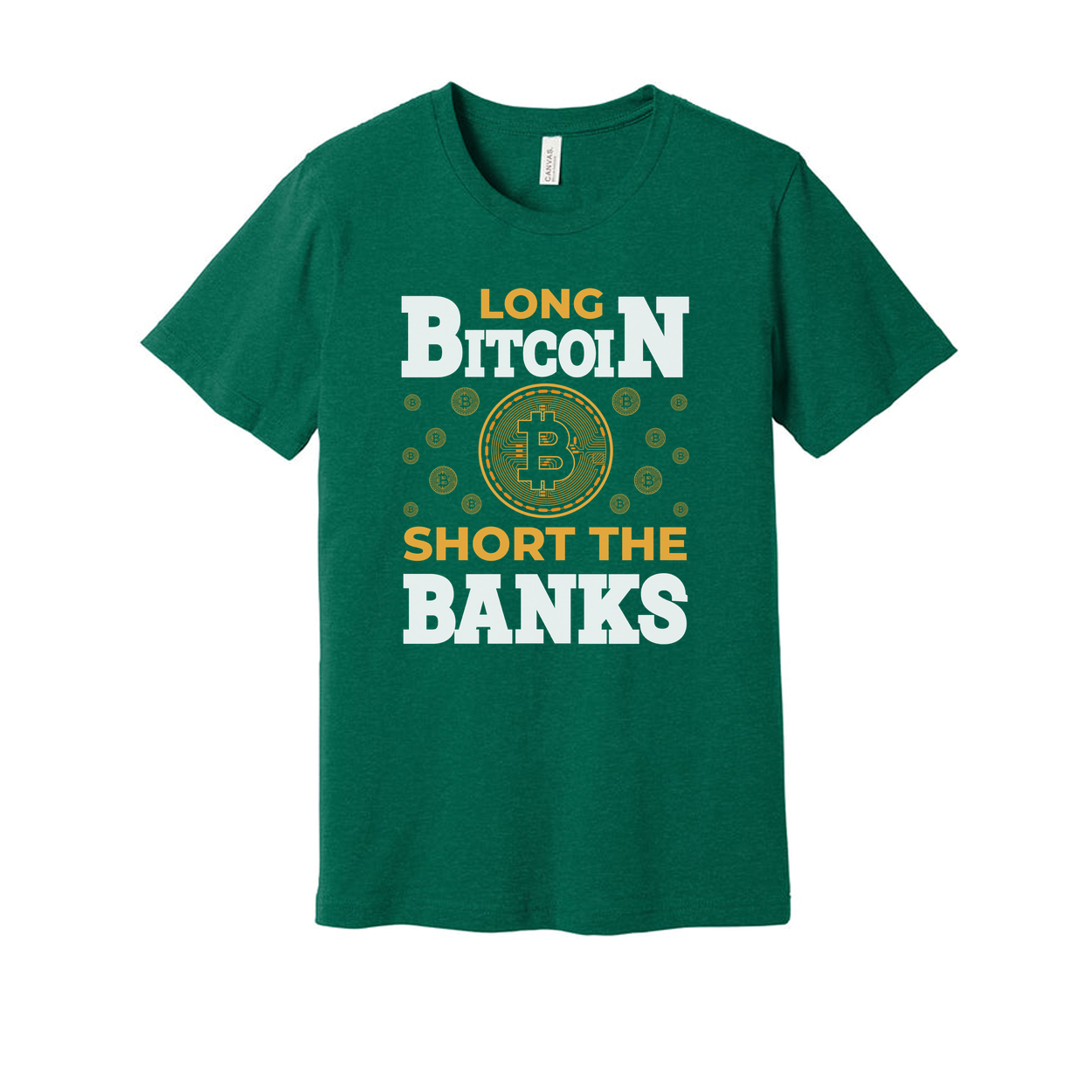 Unisex Crypto Bitcoin Graphic T Shirt Long Bitcoin Short The Banks