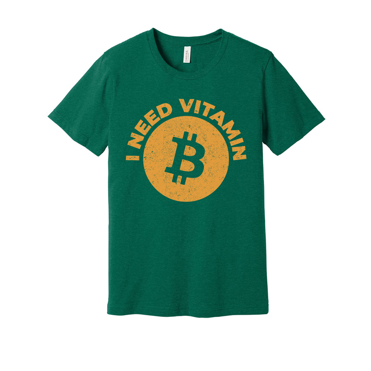I Need Vitamin Bitcoin Graphic Tee for Crypto Enthusiasts Unisex Short Sleeve Comfortable Everyday Wear