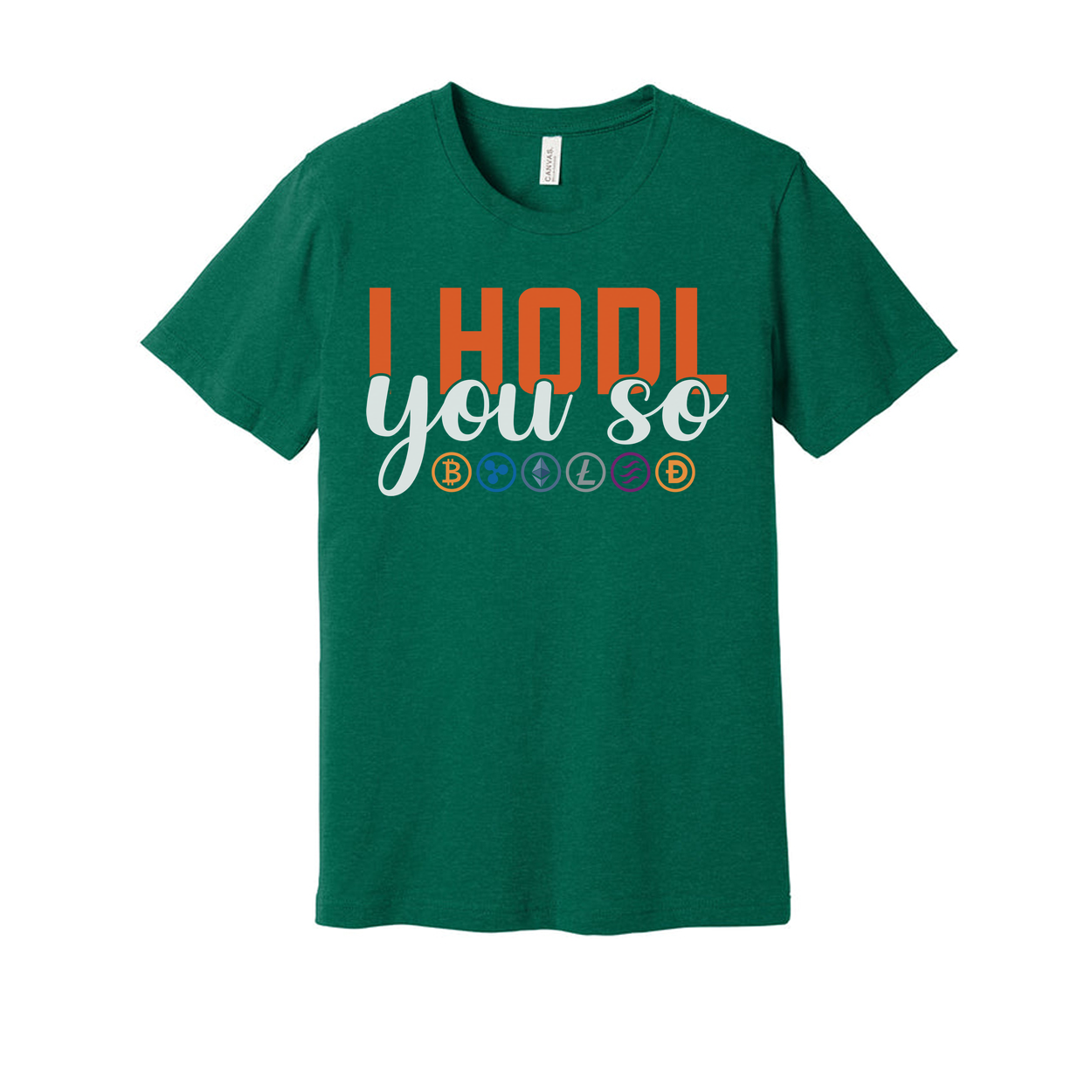 I Hodl You So Cryptocurrency Slogan Graphic Tee Unisex T Shirt With Crypto Icons