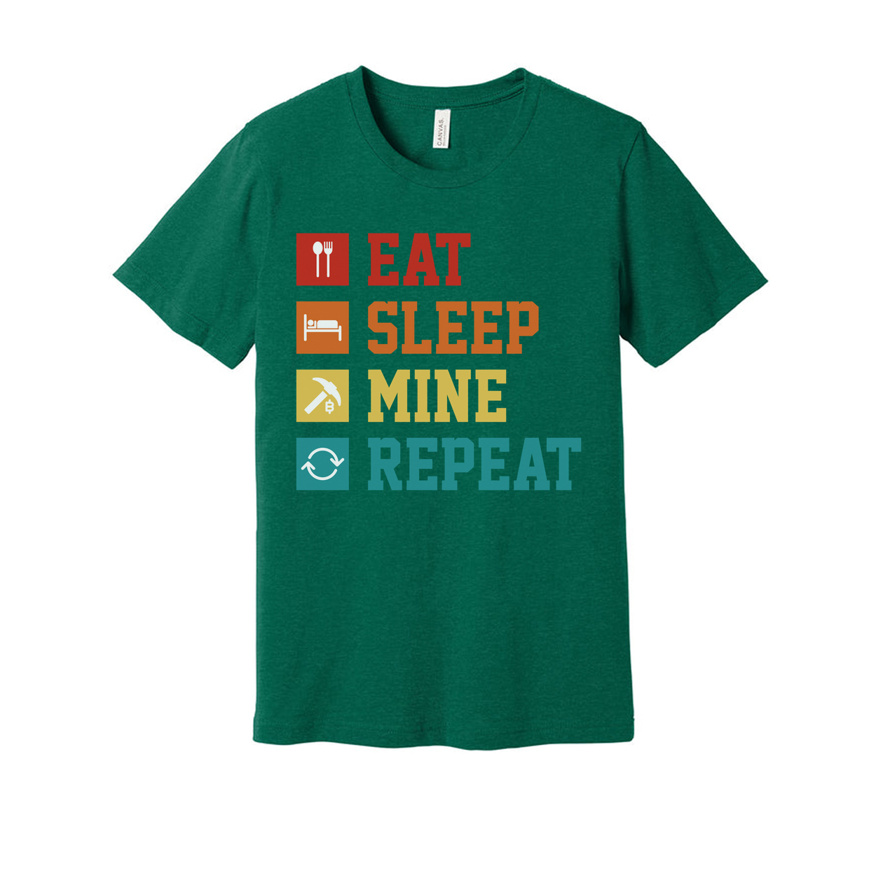 Eat Sleep Mine Repeat Graphic Tee
