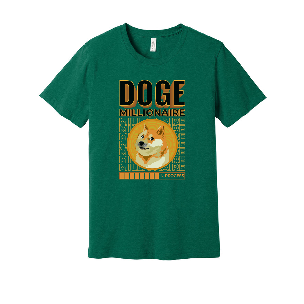 Doge Millionaire Coin Graphic Tee For Crypto Enthusiasts Unisex Short Sleeve Shirt