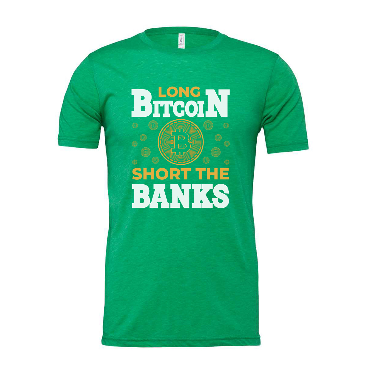 Unisex Crypto Bitcoin Graphic T Shirt Long Bitcoin Short The Banks