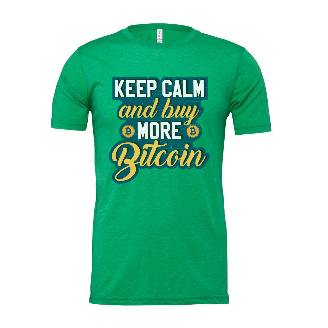 Keep Calm and Buy More Bitcoin Unisex Graphic Tee for Cryptocurrency Enthusiasts Worldwide