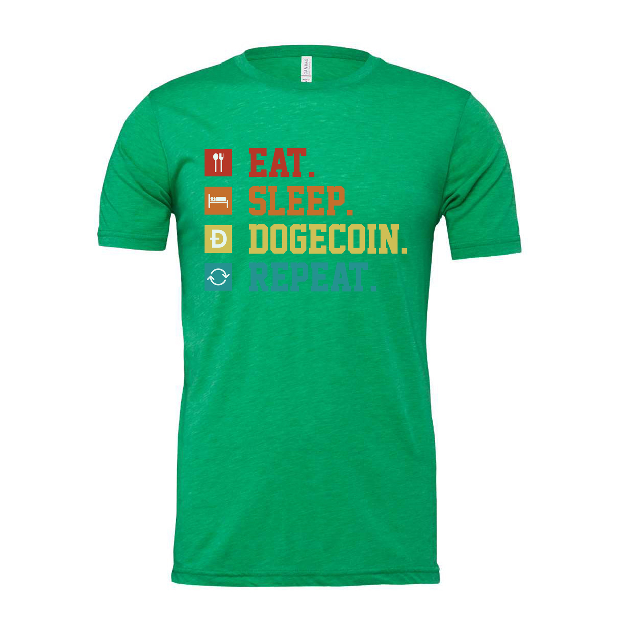 Eat Sleep Dogecoin Repeat Cryptocurrency Theme Unisex T Shirt For Crypto Fans Graphic Design