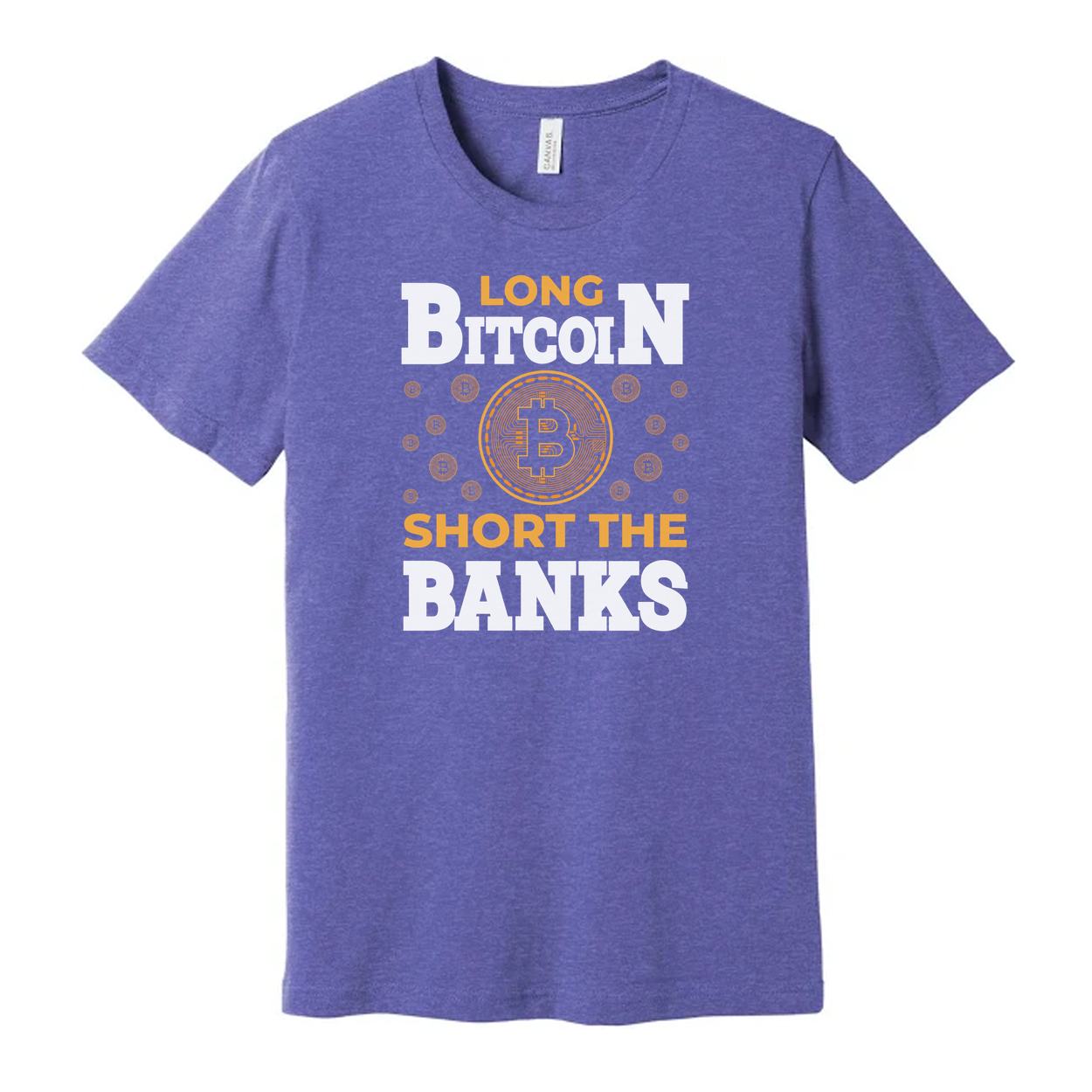 Unisex Crypto Bitcoin Graphic T Shirt Long Bitcoin Short The Banks