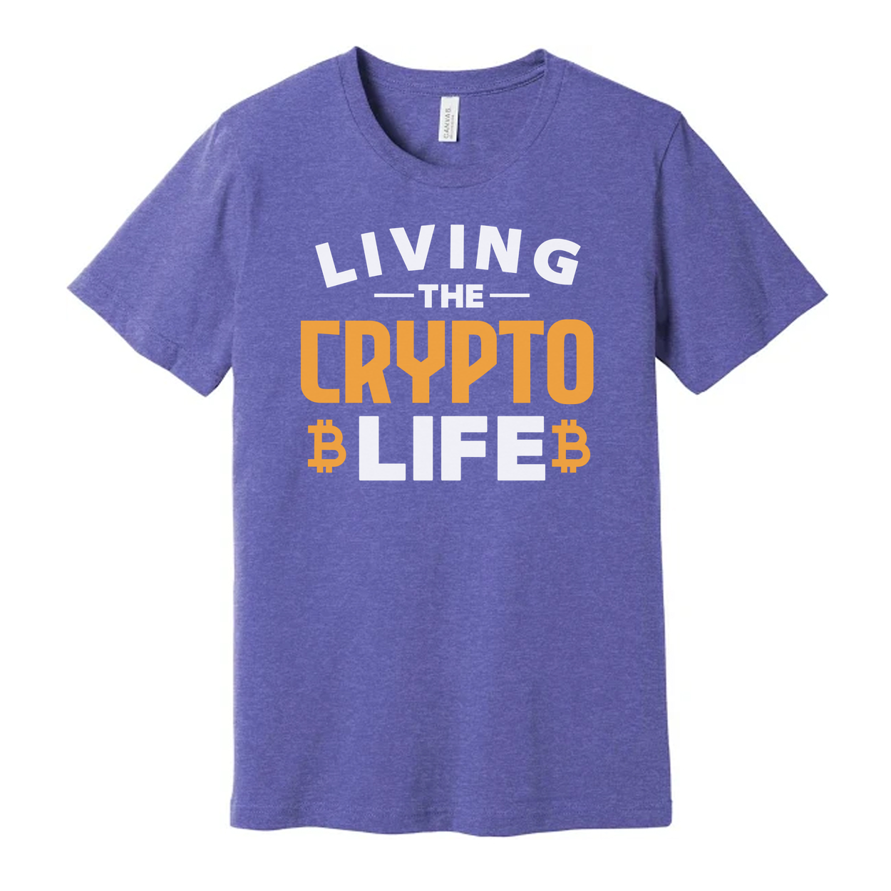 Unisex Crypto Life Graphic Tee Featuring Living The Crypto Life With Bitcoin Symbols