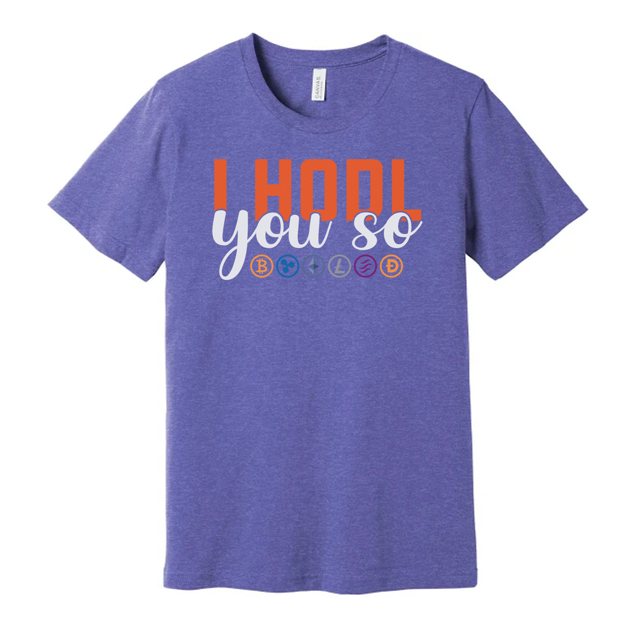 I Hodl You So Cryptocurrency Slogan Graphic Tee Unisex T Shirt With Crypto Icons