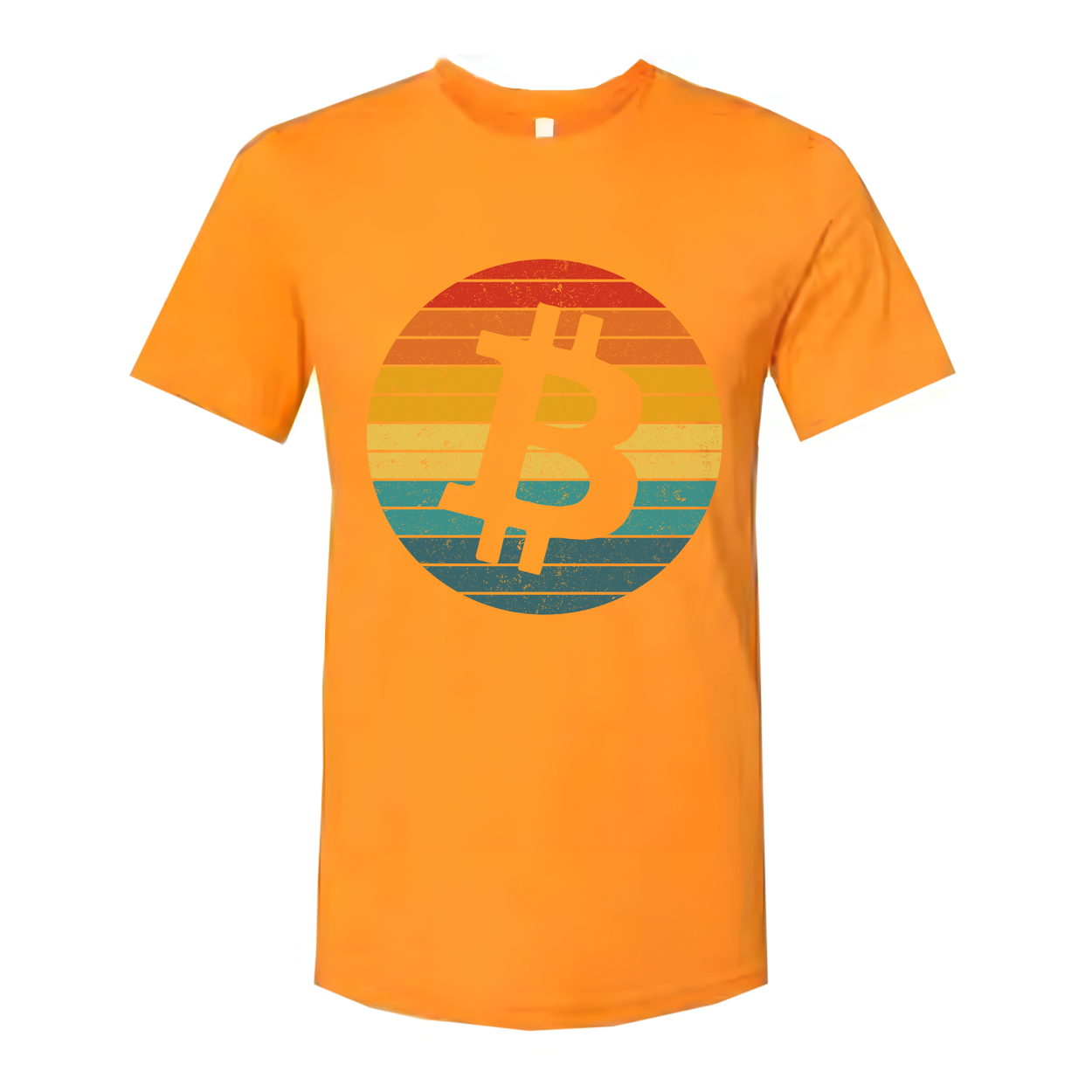 Bitcoin Logo Retro Circle Graphic T-Shirt