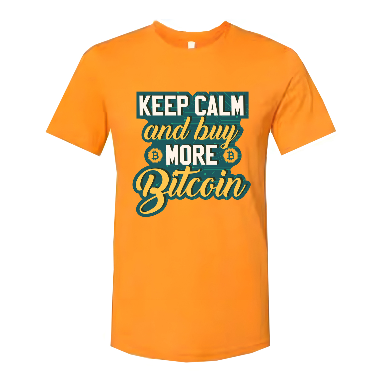 Keep Calm and Buy More Bitcoin Unisex Graphic Tee for Cryptocurrency Enthusiasts Worldwide