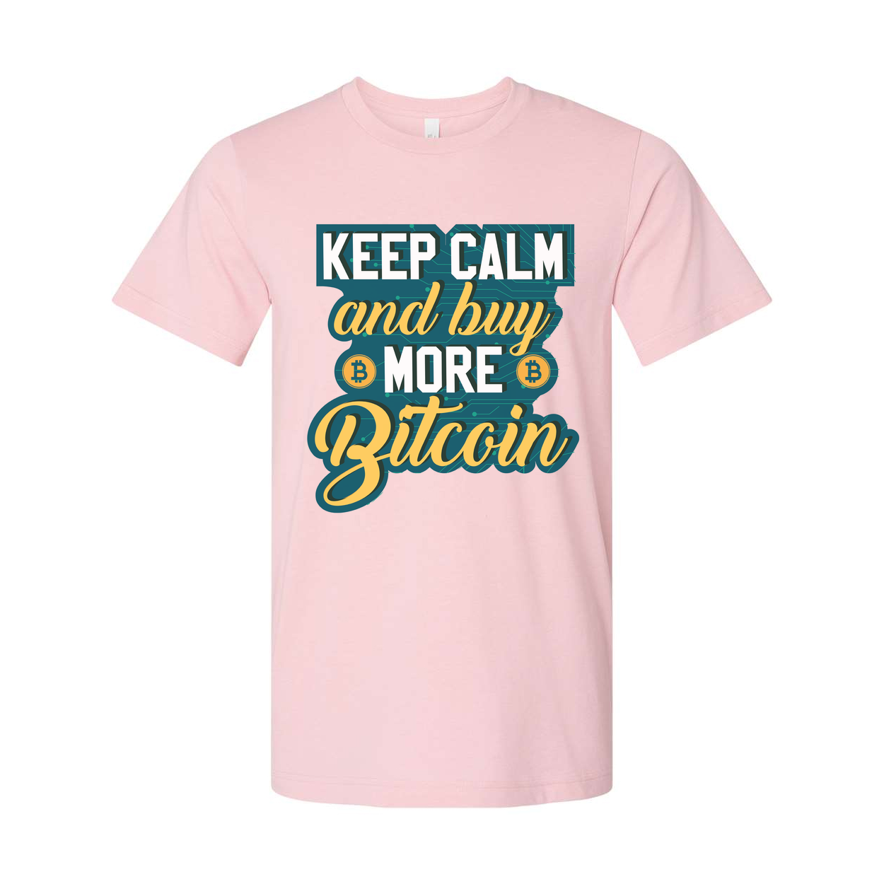 Keep Calm and Buy More Bitcoin Unisex Graphic Tee for Cryptocurrency Enthusiasts Worldwide