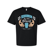 Unisex Coffee Theme Tee Featuring Grab Life By The Beans Illustration With Cup Motif