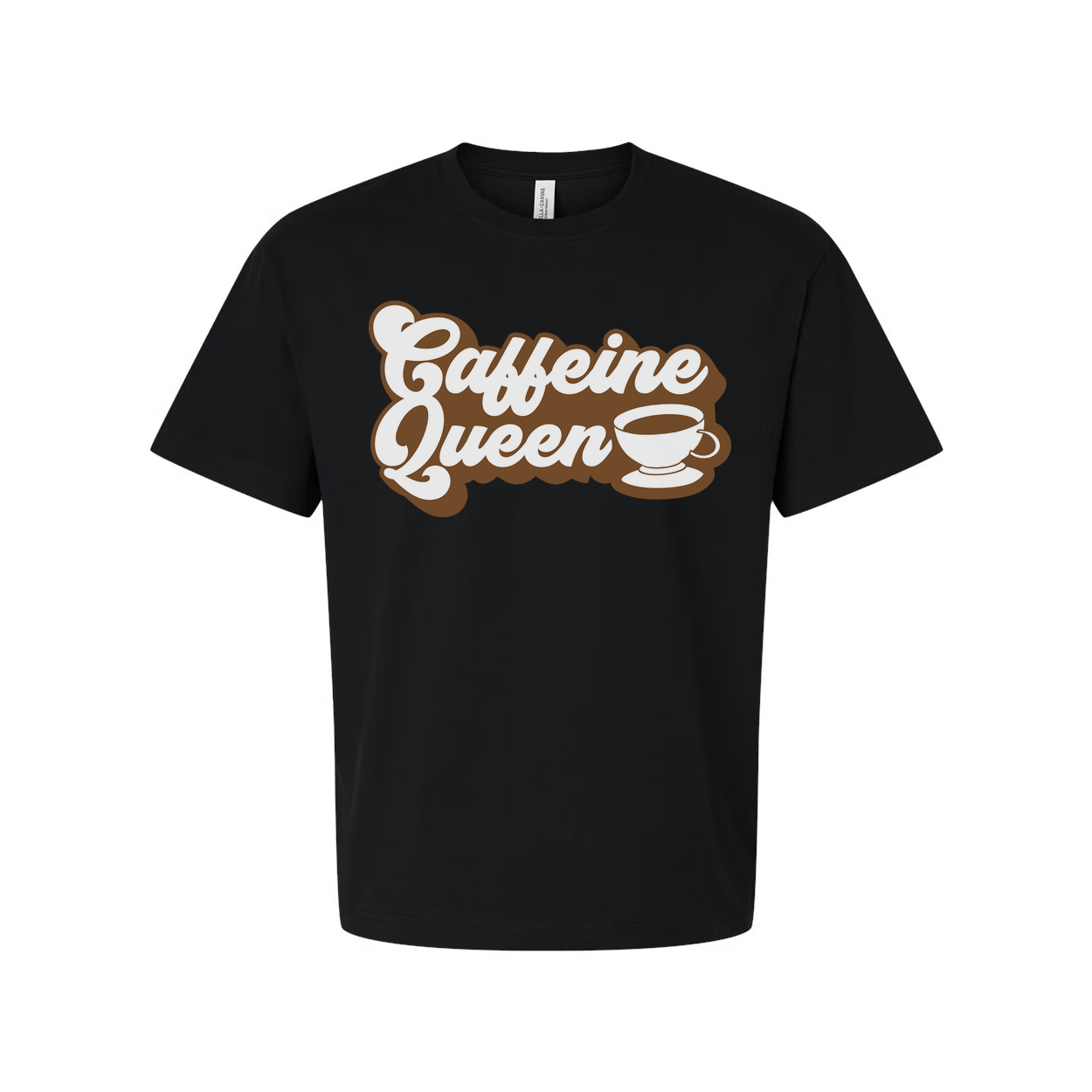 Caffeine Queen Coffee Graphic Unisex Tee For Coffee Lovers Casual Wear And Everyday Style