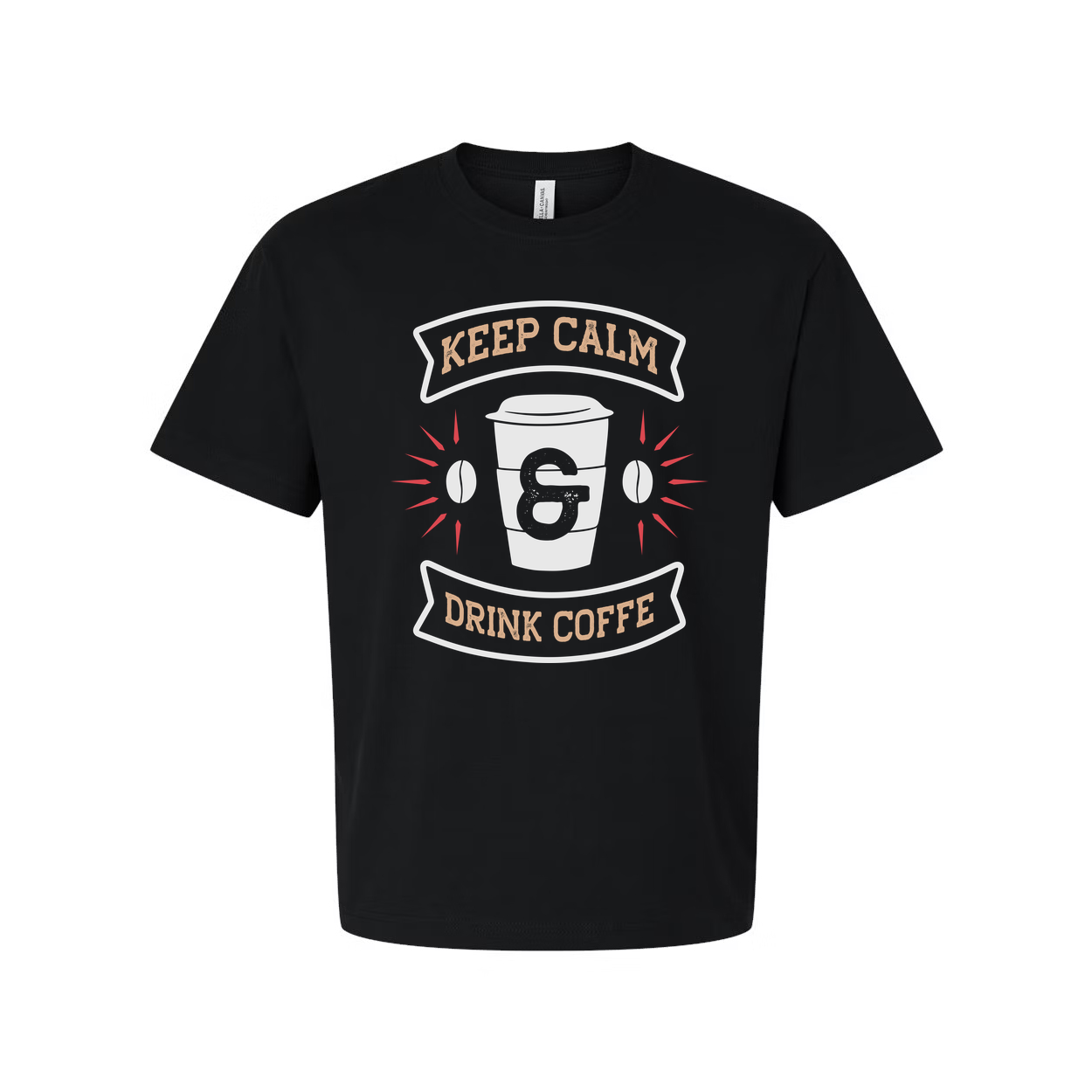 Keep Calm Drink Coffee Graphic Tee Unisex Short Sleeve Shirt For Coffee Lovers Everyday