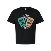 Unisex Coffee Graphic Tee With Rule The World Start With Coffee Quote Design Casual Everyday Wear