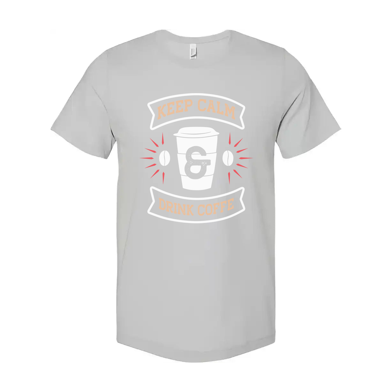 Keep Calm Drink Coffee Graphic Tee Unisex Short Sleeve Shirt For Coffee Lovers Everyday