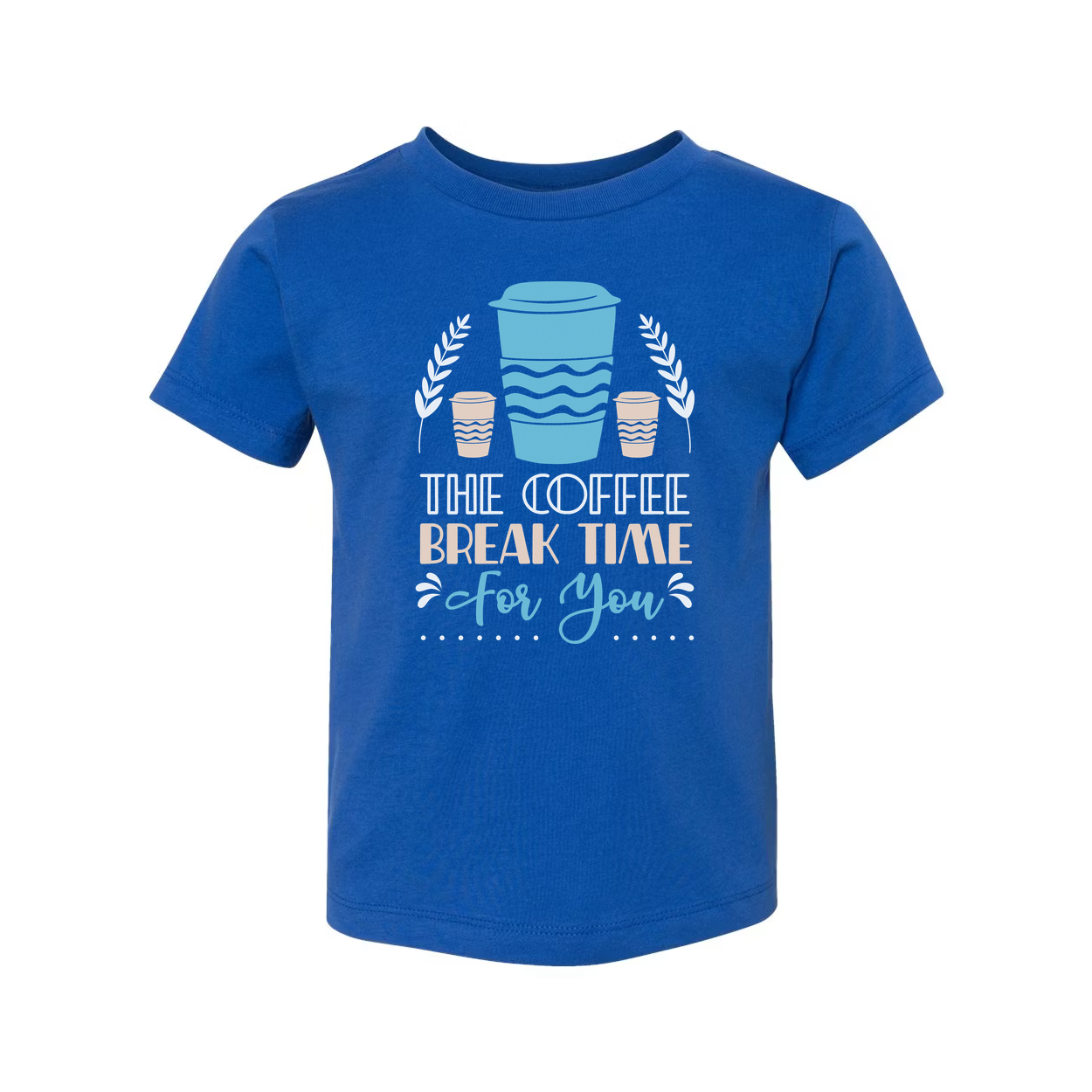 Coffee Break Time For You Graphic Unisex Short Sleeve T Shirt With Coffee Cup Design