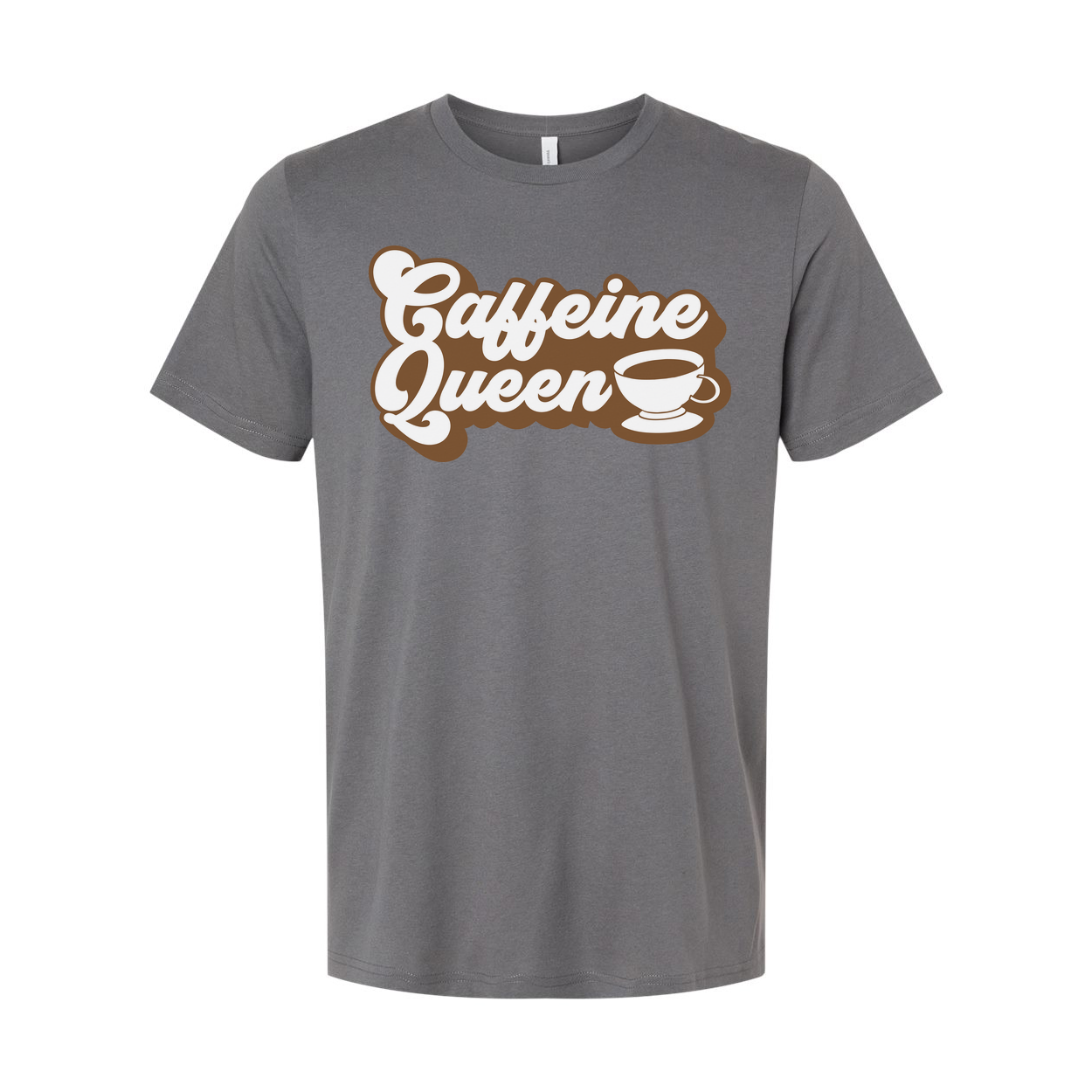 Caffeine Queen Coffee Graphic Unisex Tee For Coffee Lovers Casual Wear And Everyday Style
